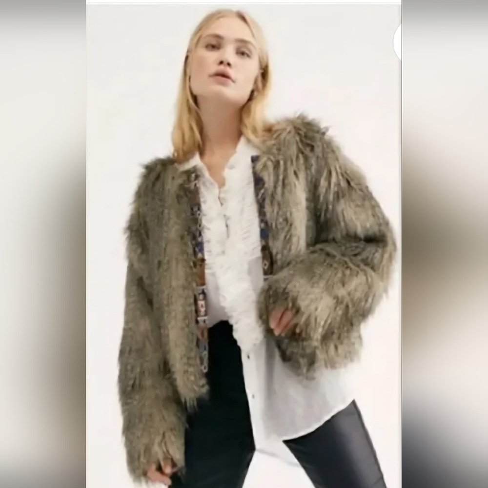 Free People Unwritten Faux Fur Jacket